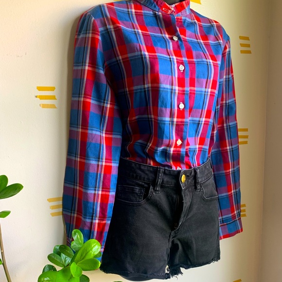 VTG plaid Russ button up - Picture 5 of 9